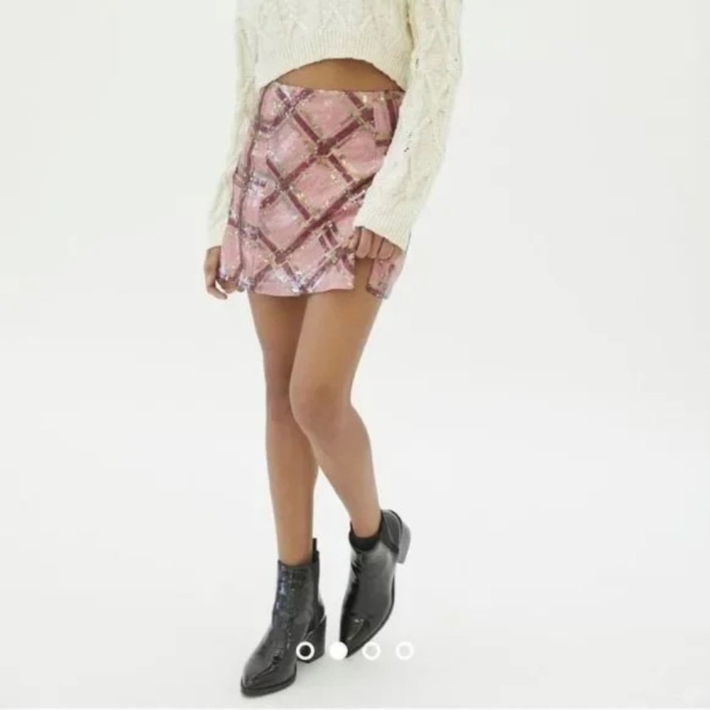 Urban Outfitters Uo Kiki Sequin Mini Skirt S